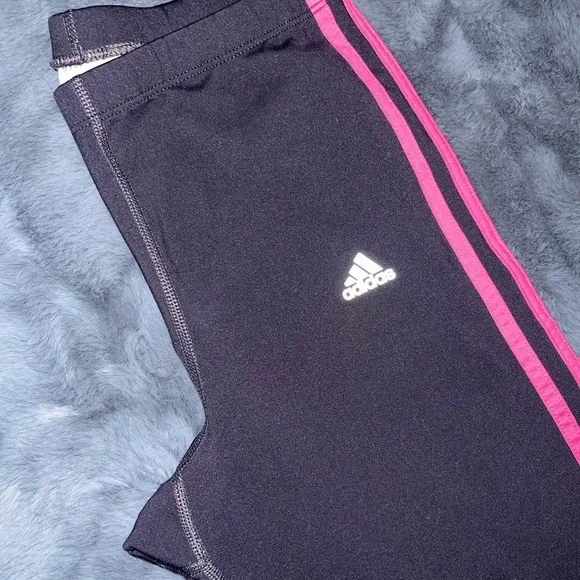 Adidas 3 Stripe Navy and Hot Pink Pants. VTG Like New - Picture 4 of 6
